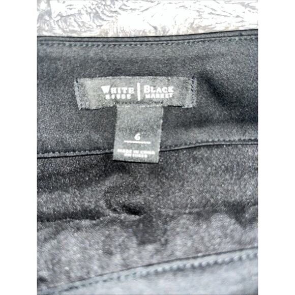 WHITE HOUSE BLACK MARKET Layered Black Pencil Skirt Women's Size 6 - Picture 5 of 6